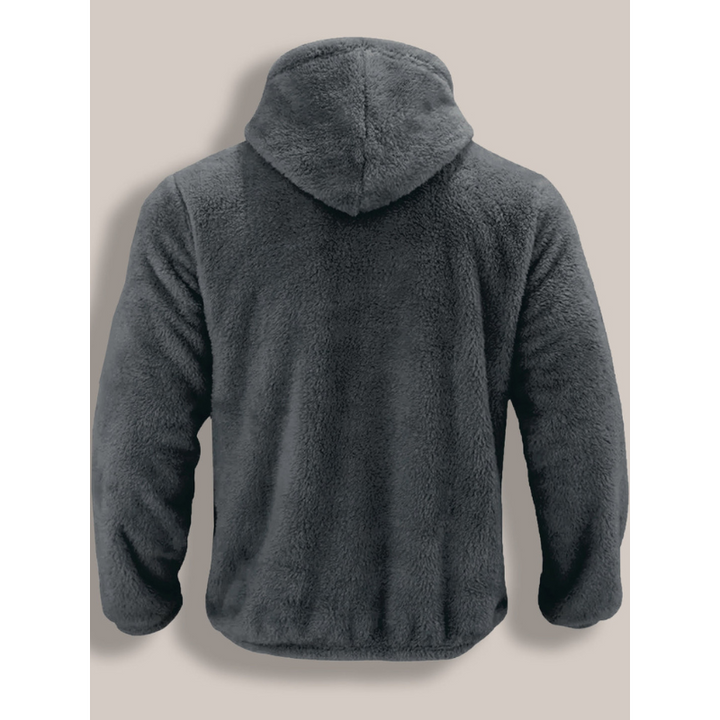 Męska zimowa kurtka puchowa | Ciepła kurtka z kapturem i zamkiem błyskawicznym na jesień/zimę