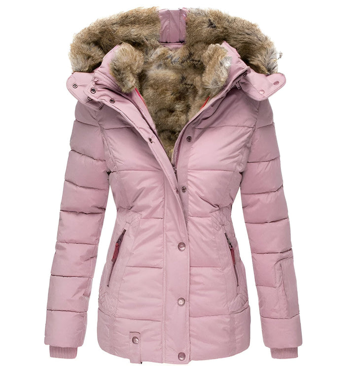 Quilted Winter Jacket for Women in Midi Length | Warm Padded Jacket with Hood