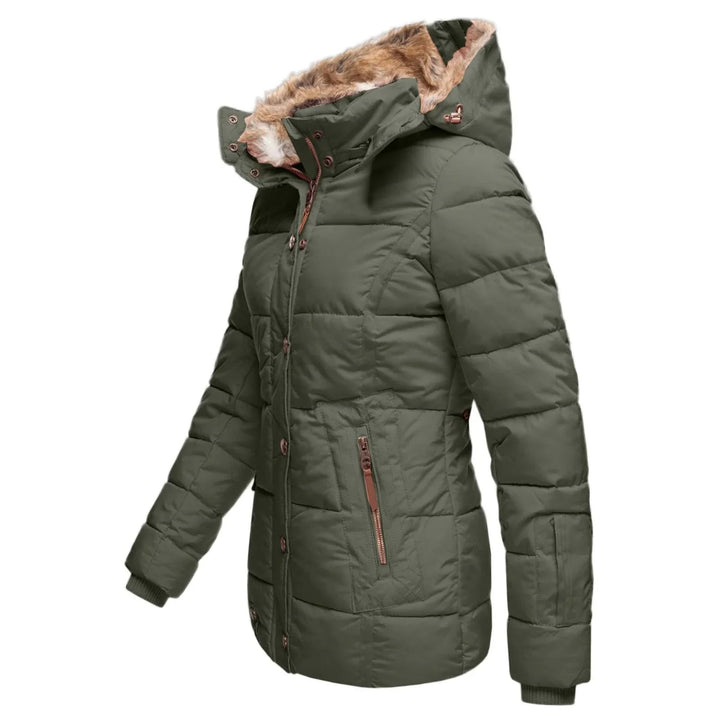 Quilted Winter Jacket for Women in Midi Length | Warm Padded Jacket with Hood