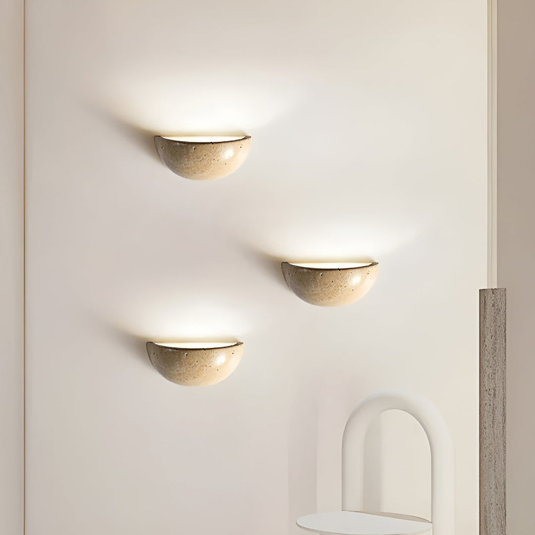 ZenGlow Stone LED wall lamp | Wabi-Sabi design Minimalist and elegant