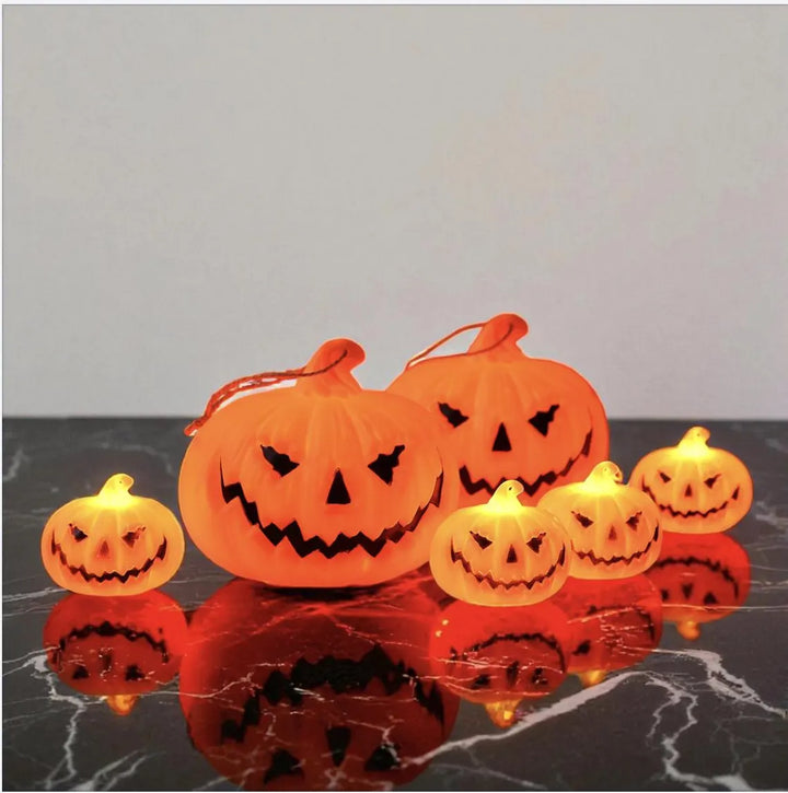 Felinare LED de Halloween din dovleac - decorațiuni luminoase cu fantome și dovleci