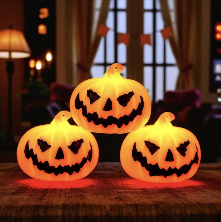Felinare LED de Halloween din dovleac - decorațiuni luminoase cu fantome și dovleci