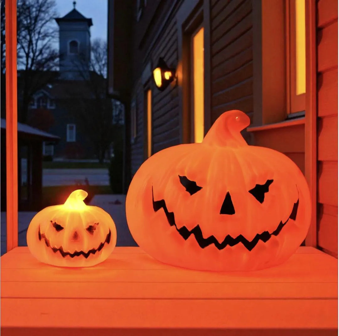 Felinare LED de Halloween din dovleac - decorațiuni luminoase cu fantome și dovleci