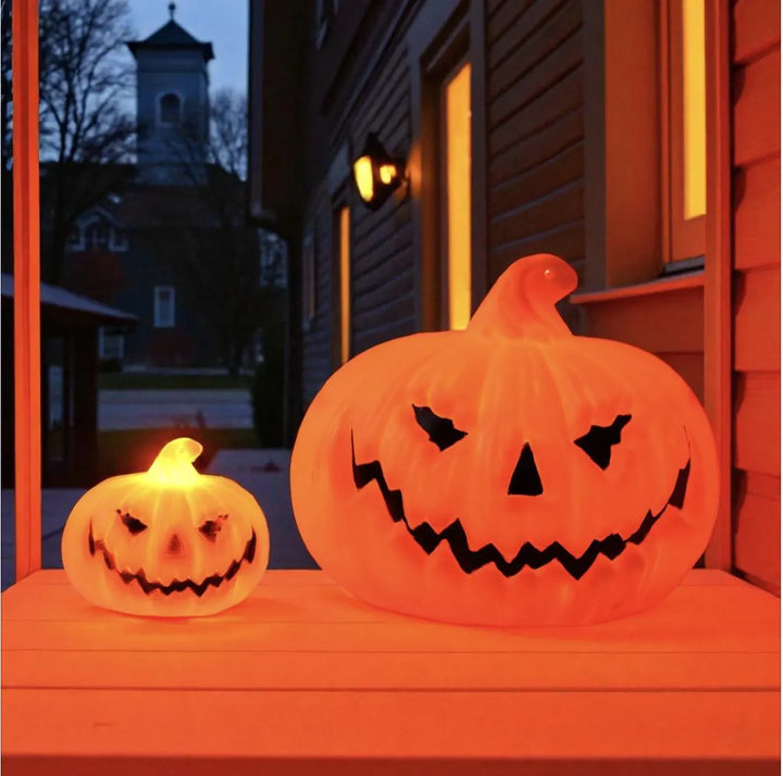 Felinare LED de Halloween din dovleac - decorațiuni luminoase cu fantome și dovleci