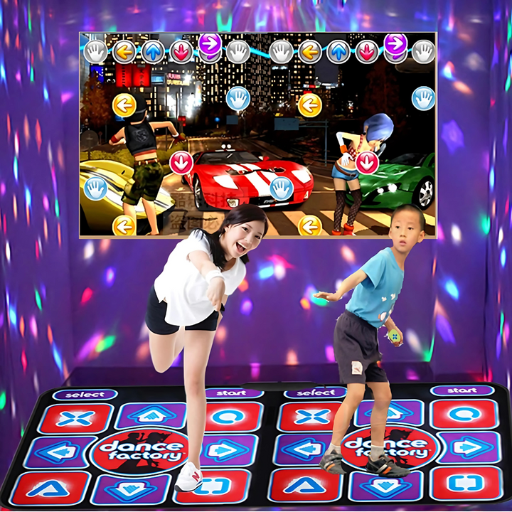 Piso de dança interativo para crianças | Jogo musical com controle remoto e conexão PC/TV
