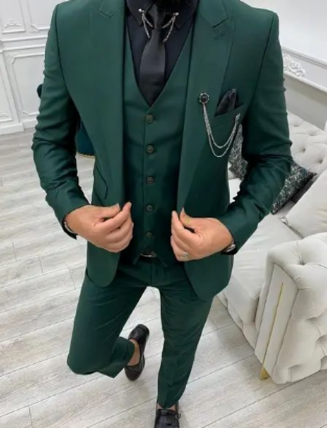 3-delt slim fit jakkesæt - blazer, vest og bukser