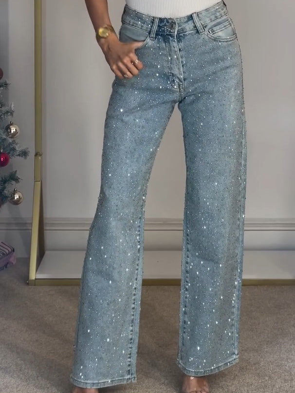 Sabine | Glitrende damejeans - elegante, komfortable og trendy