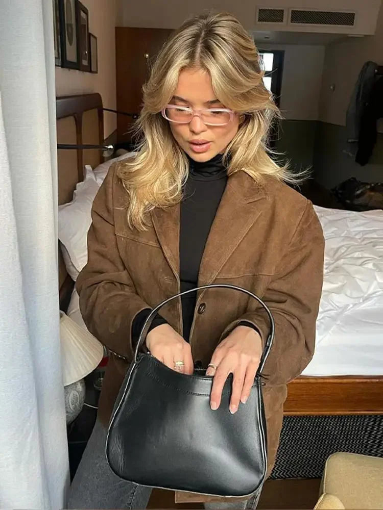 Zara Herre Efterårsjakke | Elegant Suedelook & Tidløst Design
