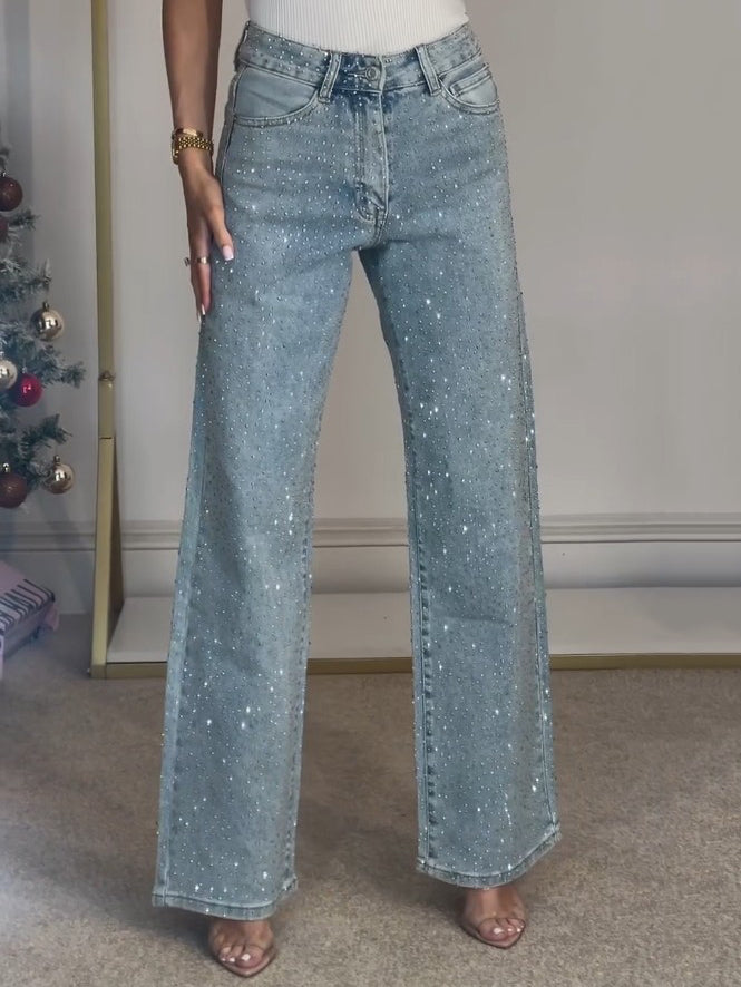 Sabine | Glitrende damejeans - elegante, komfortable og trendy