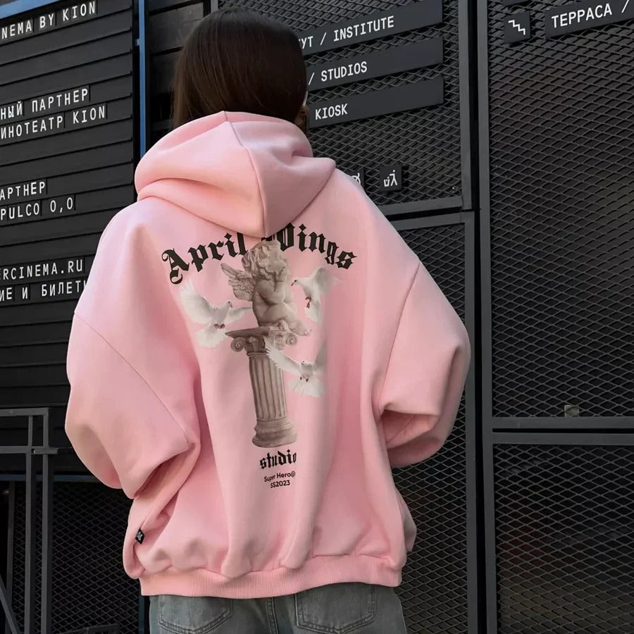 Grafická oversized mikina pro ženy | Ležérní a pohodlná