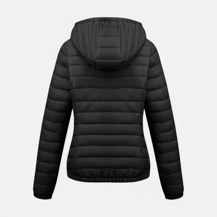 Klassisk Dame Vinterjakke | Elegant Design Lynlås Lukning Tidløs Stil