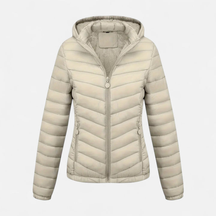 Klassisk Dame Vinterjakke | Elegant Design Lynlås Lukning Tidløs Stil