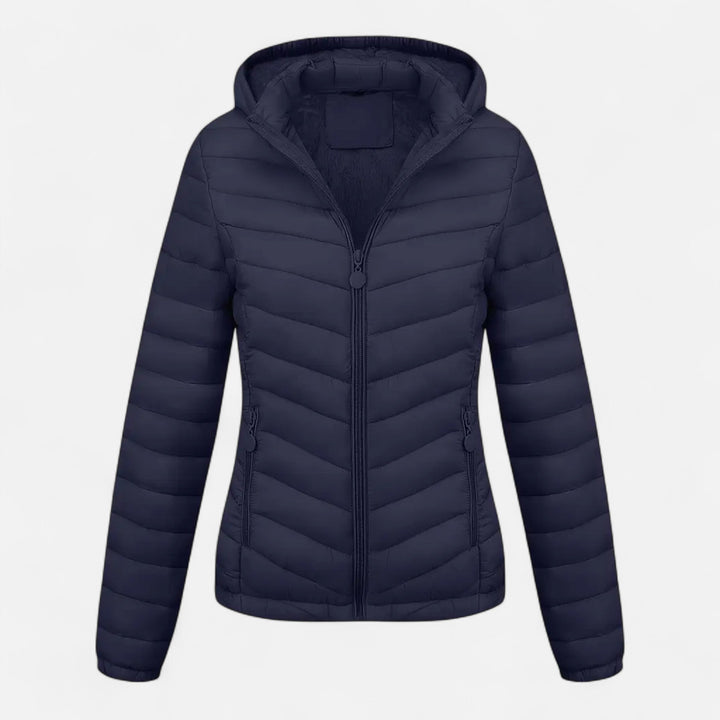 Klassisk Dame Vinterjakke | Elegant Design Lynlås Lukning Tidløs Stil