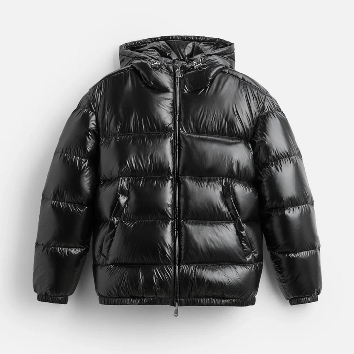 Chaqueta de forro polar extragrande para hombres | Acolchada, repelente al agua con capucha