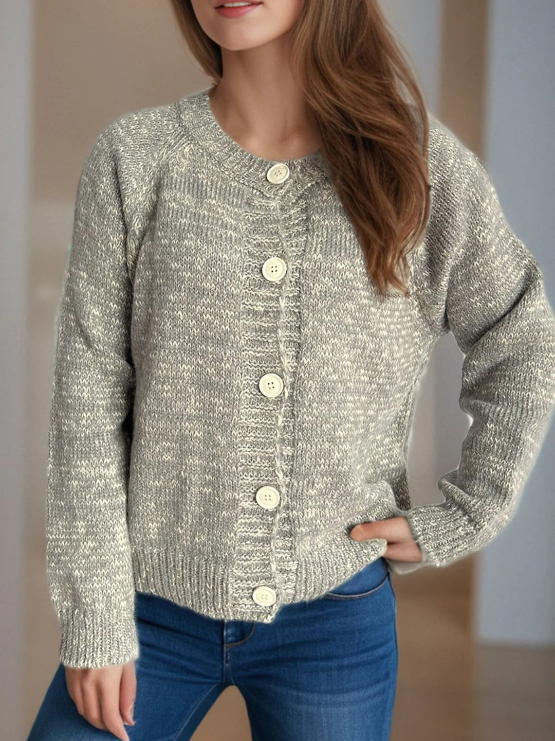 Jules Jij vestă pentru femei | tricotaj, mâneci raglan, croială scurtă, stil relaxat
