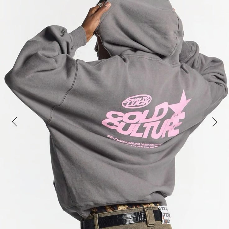 Felpa oversize da donna streetwear con stampa grafica