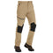 Water-resistant men's ski pants with fleece lining and reinforced knees for winter sports