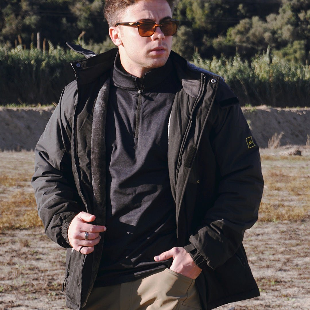 Wodoodporna kurtka narciarska dla mężczyzn z miękką podszewką z polaru i praktycznymi kieszeniami do sportów zimowych