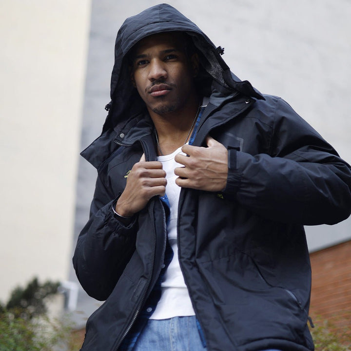 Wodoodporna kurtka narciarska dla mężczyzn z miękką podszewką z polaru i praktycznymi kieszeniami do sportów zimowych