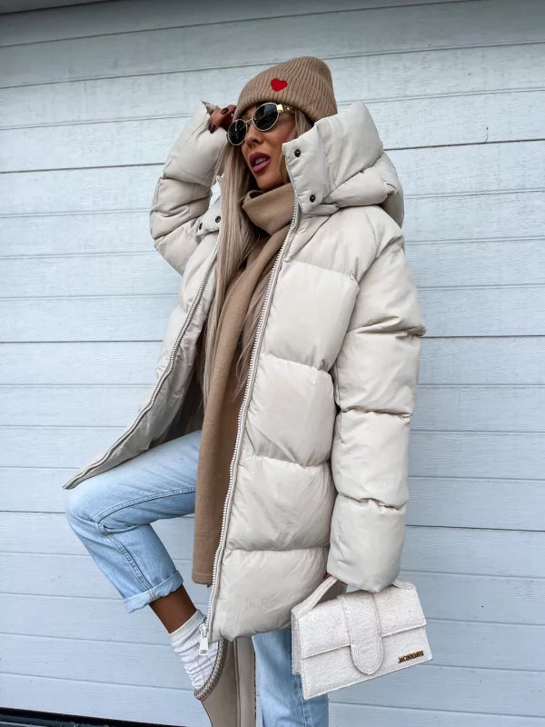 Puffer Dame Vinterjakke | Vand- & Vindafvisende med Moderne Pasform