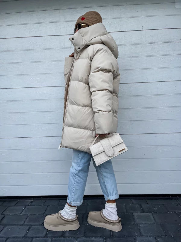 Puffer Dame Vinterjakke | Vand- & Vindafvisende med Moderne Pasform
