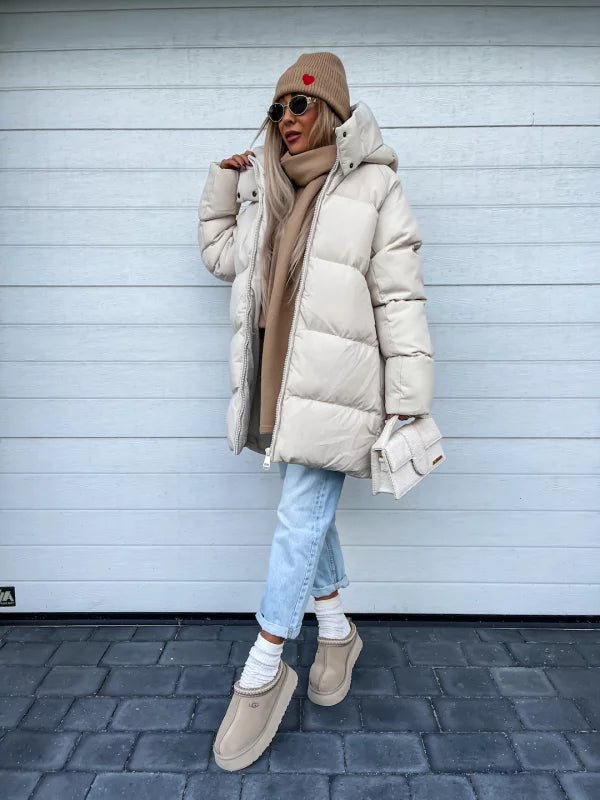 Puffer Dame Vinterjakke | Vand- & Vindafvisende med Moderne Pasform