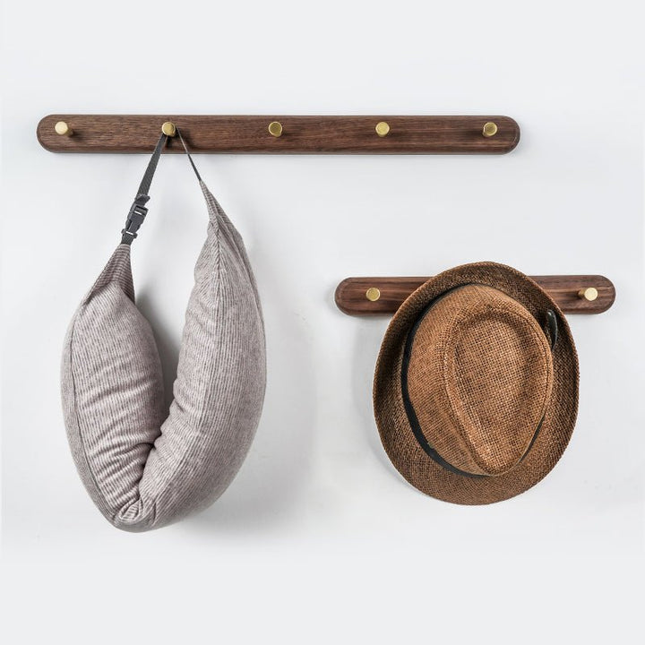 LignaHook Wood & Brass Wall Coat Rack | Minimalist and elegant design