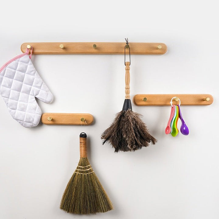 LignaHook Wood & Brass Wall Coat Rack | Minimalist and elegant design