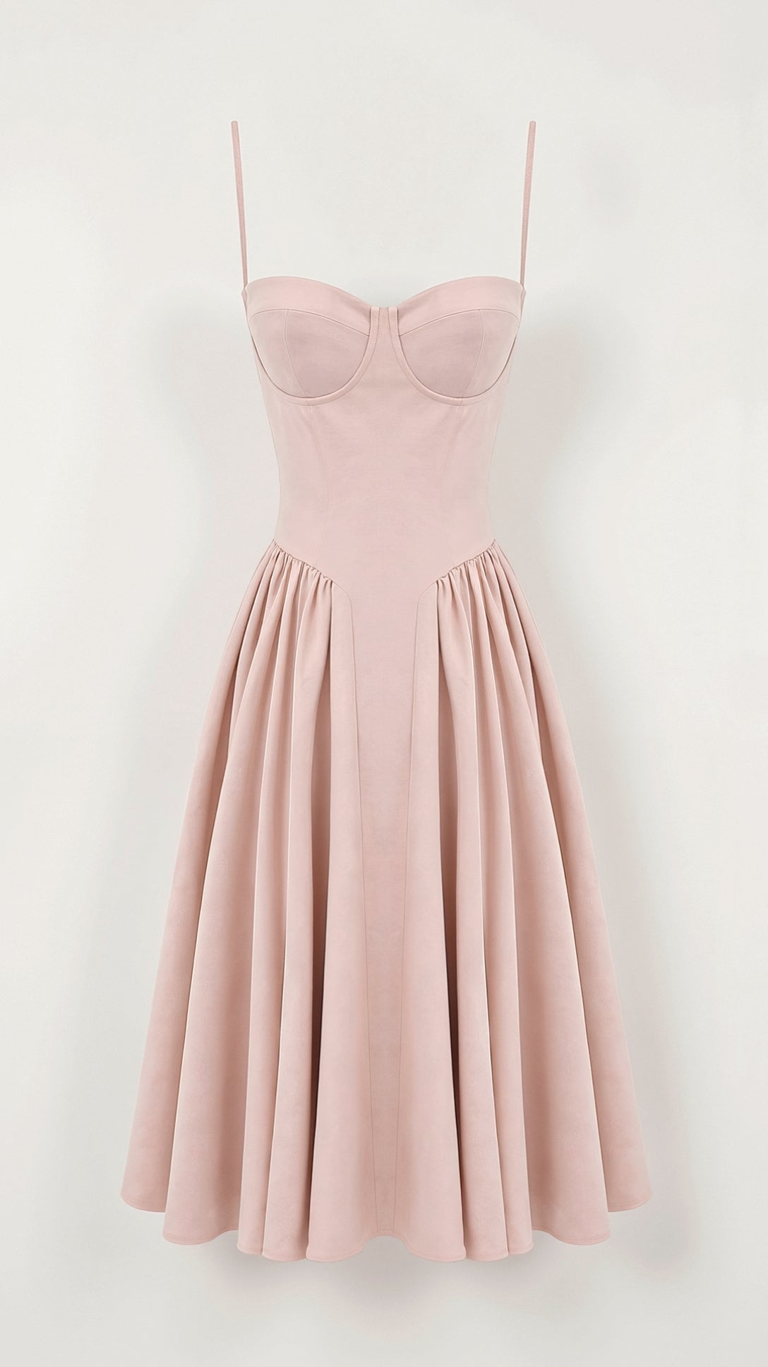 Robe midi fleurie avec corsage à lacets et encolure en forme de cœur