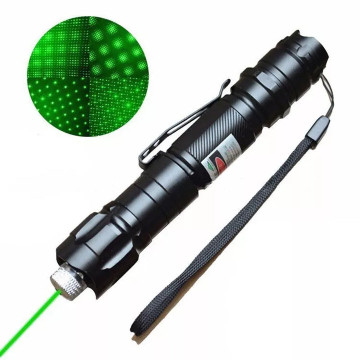 Ponteiro laser verde recarregável com longo alcance e alta precisão