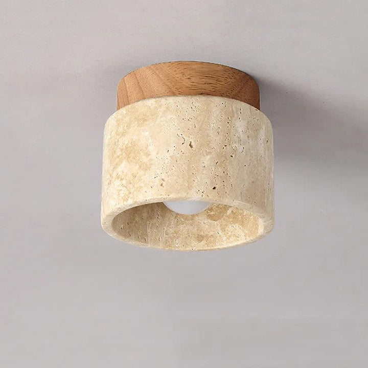 Buijou | Lampa sufitowa w drewnie i marmurze do eleganckiego wnętrza