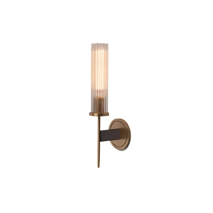Möni | Modern wall lamp in rifled glass and copper finish