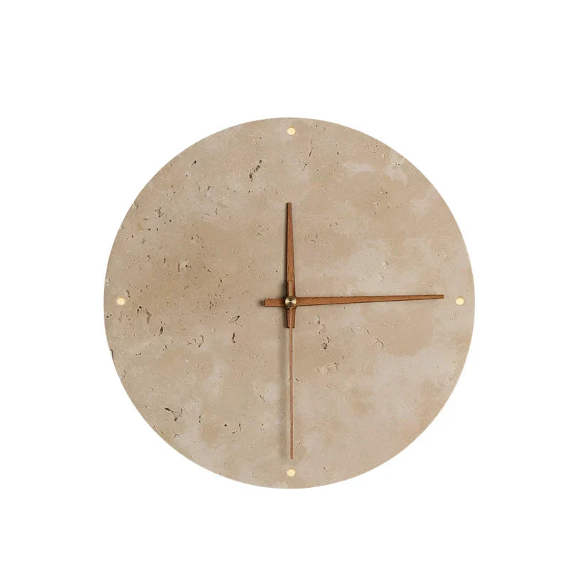 Möni | Stone wall lamp and clock for elegant lighting