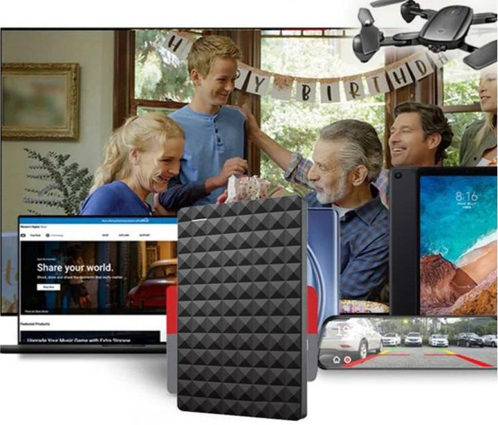 DataCore 1 TB külső merevlemez - ultravékony, nagysebességű USB 3.0, Windows/Mac/Linux-kompatibilis