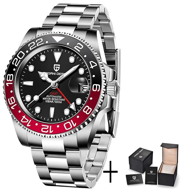 Peter Luxe automaattinen GMT-kello | Eleganssi ja korkea tarkkuus