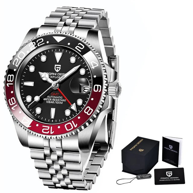 Peter Luxe automaattinen GMT-kello | Eleganssi ja korkea tarkkuus