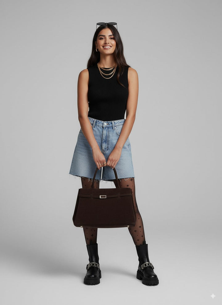 Victoire Taske | Elegant & Rummelig i Vegansk Wildleder