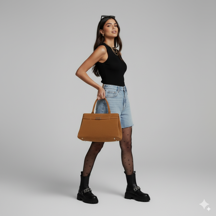 Victoire Taske | Elegant & Rummelig i Vegansk Wildleder
