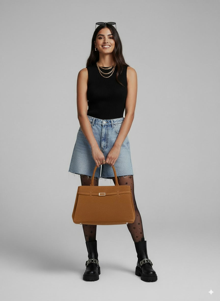 Victoire Taske | Elegant & Rummelig i Vegansk Wildleder